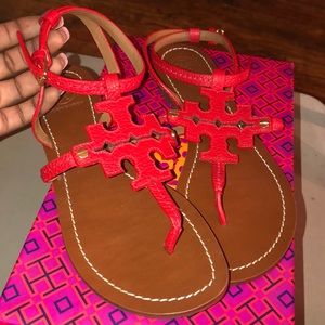 Red Tory Burch Flat